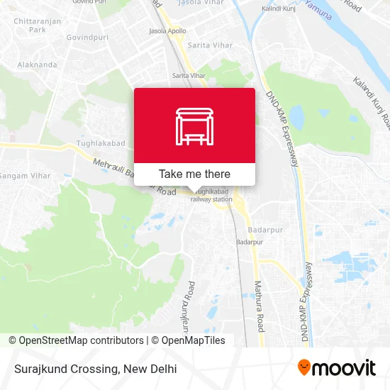 Surajkund Crossing map