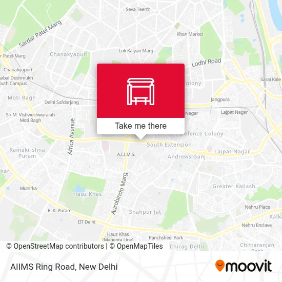 AIIMS Ring Road map