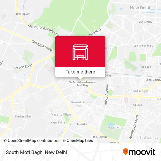 South Moti Bagh map