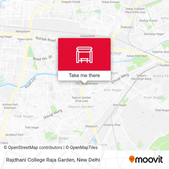 Rajdhani College Raja Garden map