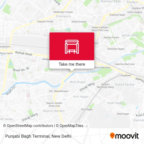 Punjabi Bagh Terminal map