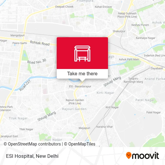 ESI Hospital map
