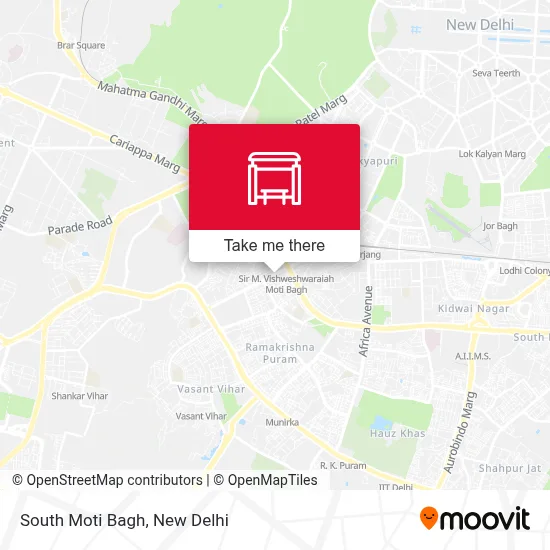 South Moti Bagh map