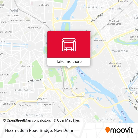 Nizamuddin Road Bridge map