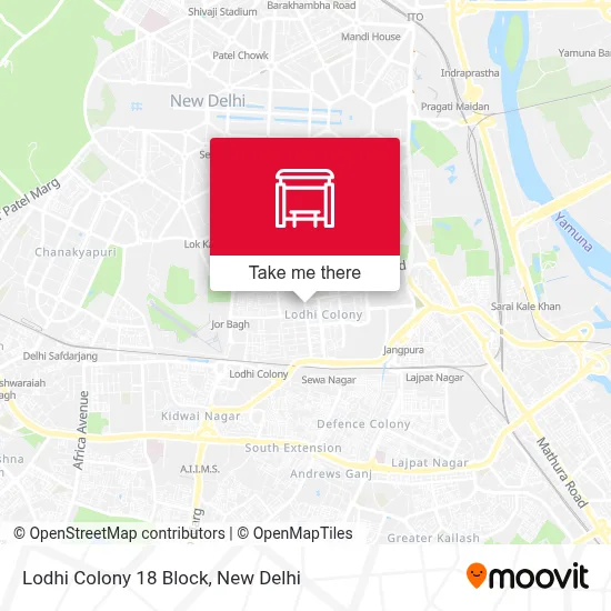 Lodhi Colony 18 Block map