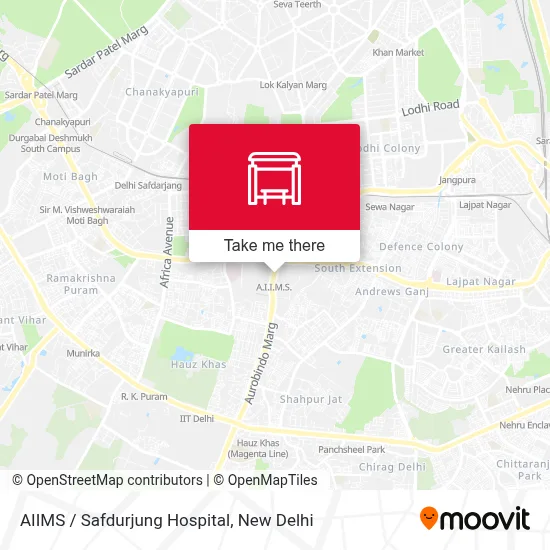 AIIMS / Safdurjung Hospital map