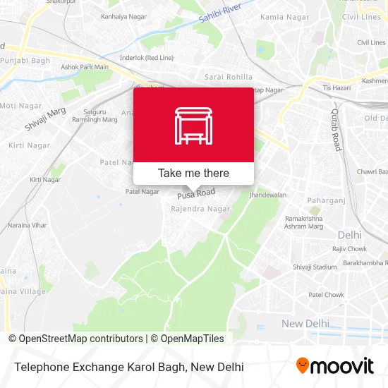 Telephone Exchange Karol Bagh map
