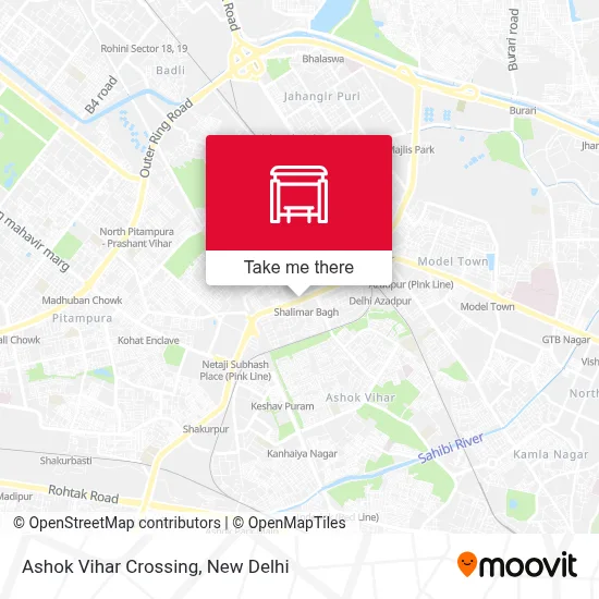 Ashok Vihar Crossing map