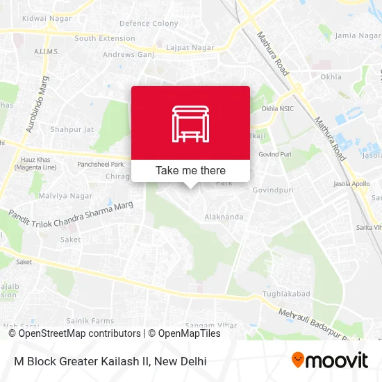 M Block Greater Kailash II map