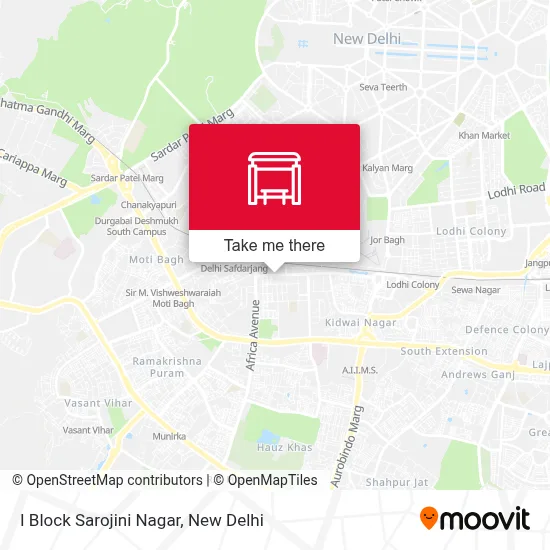 I Block Sarojini Nagar map