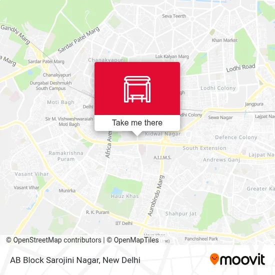 AB Block Sarojini Nagar map