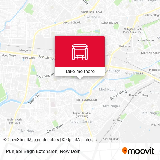 Punjabi Bagh Extension map