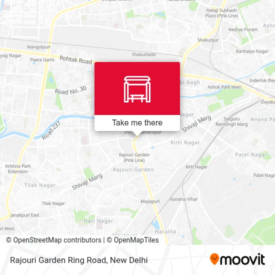 Rajouri Garden Ring Road map