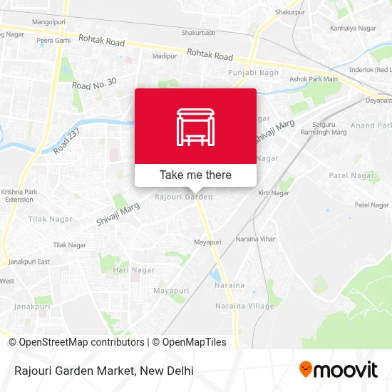 Rajouri Garden Market map