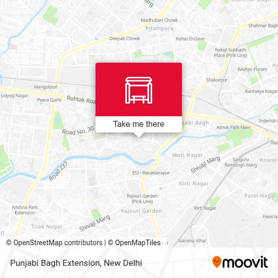 Punjabi Bagh Extension map