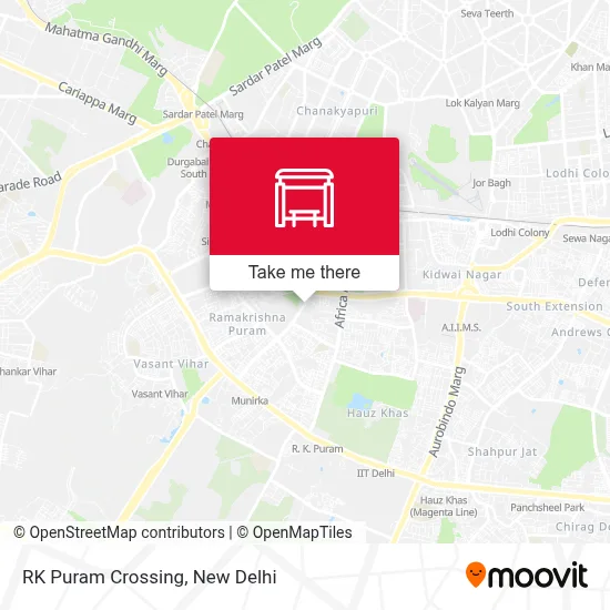 RK Puram Crossing map