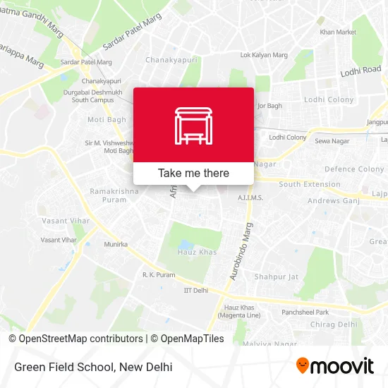 Green Field School map