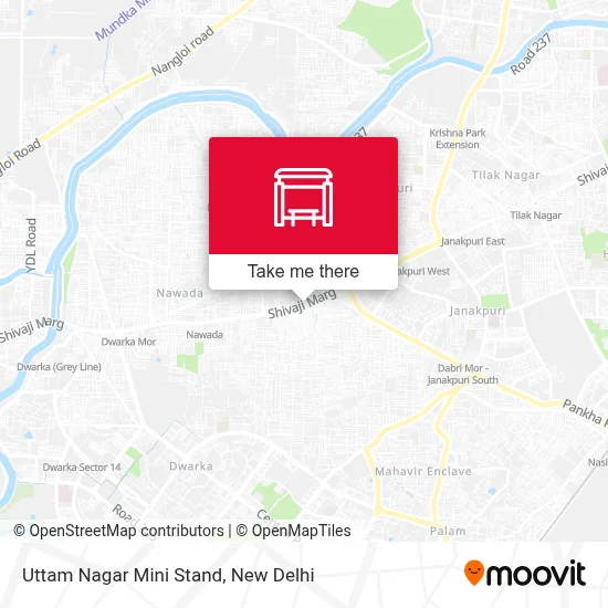 Uttam Nagar Mini Stand map