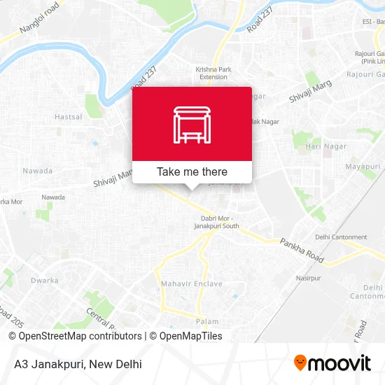 A3 Janak Puri map