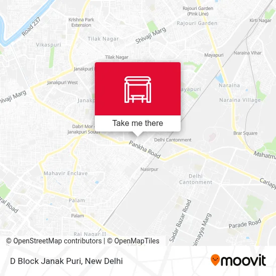D Block Janak Puri map