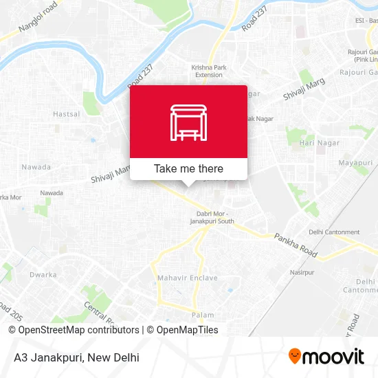 A3 Janak Puri map