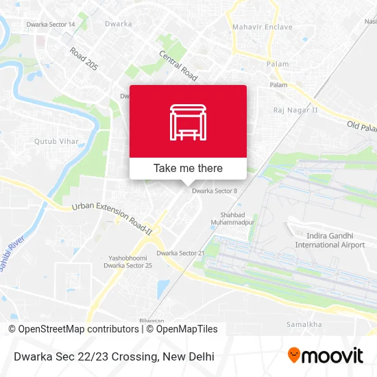 Dwarka Sec 22/23 Crossing map