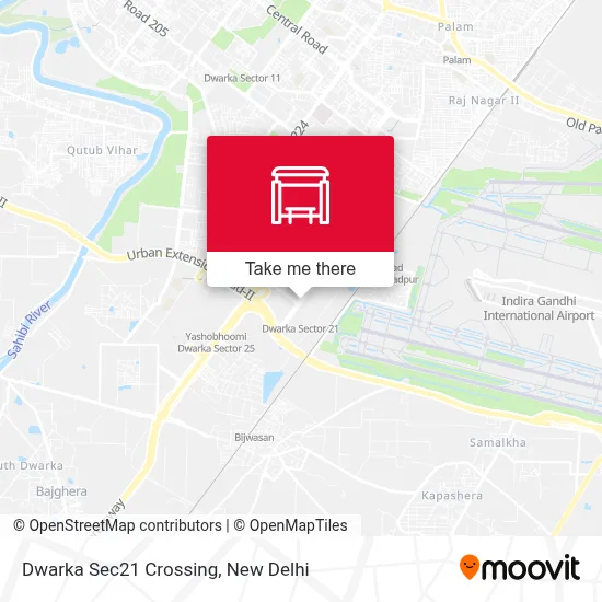 Dwarka Sec21 Crossing map