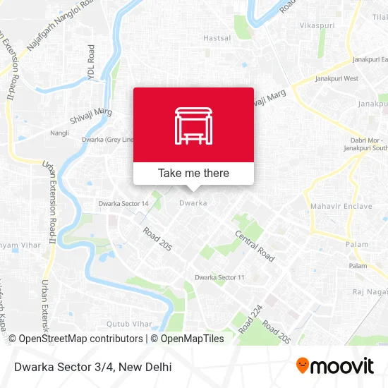Dwarka Sec 3/4 map