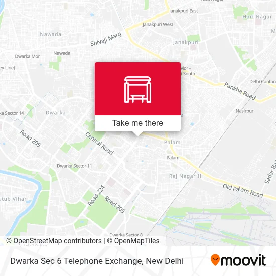 Dwarka Sec 6 Telephone Exchange map