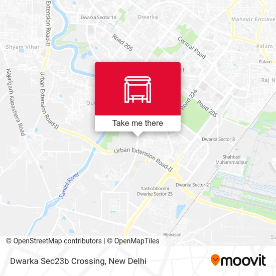Dwarka Sec23b Crossing map