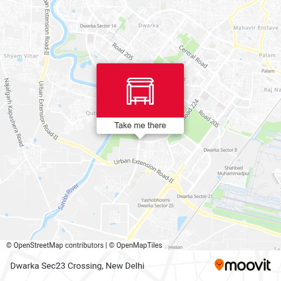 Dwarka Sec23 Crossing map