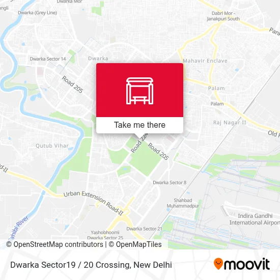 Dwarka Sector19 / 20 Crossing map