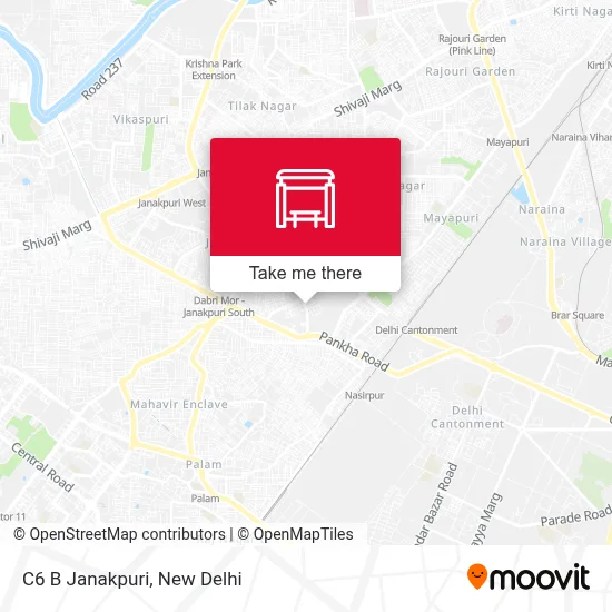 C6 B Janakpuri map