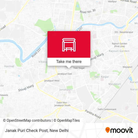 Janak Puri Check Post map