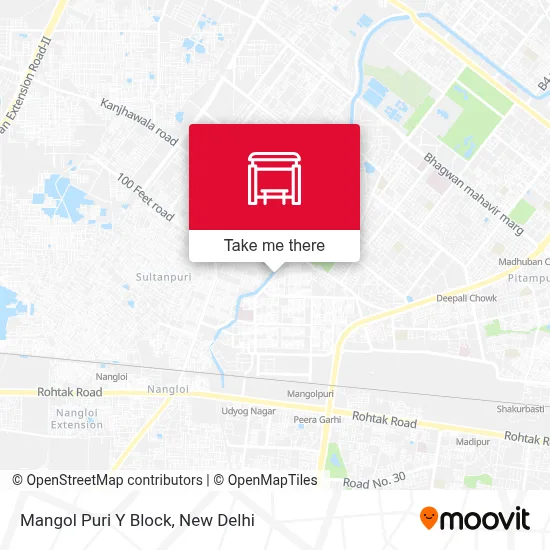 Mangol Puri Y Block map