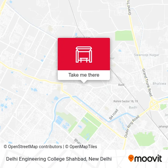 Delhi Engineering College Shahbad map