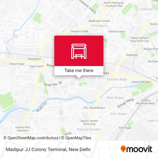 Madipur JJ Colony Terminal map