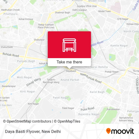 Daya Basti Flyover map