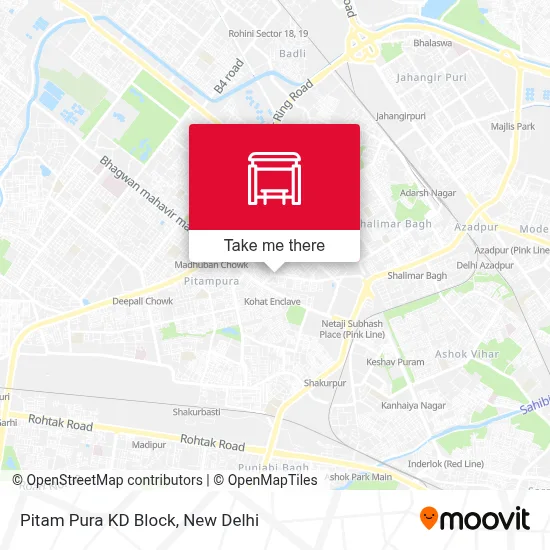 Pitam Pura KD Block map