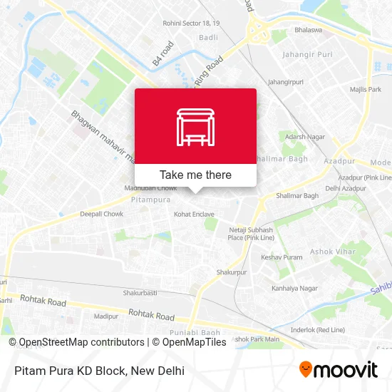 Pitam Pura KD Block map