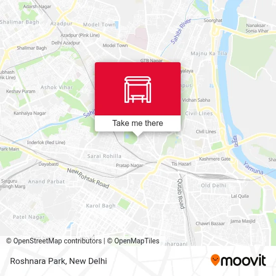 Roshnara Bagh map