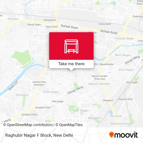 Raghubir Nagar F Block map