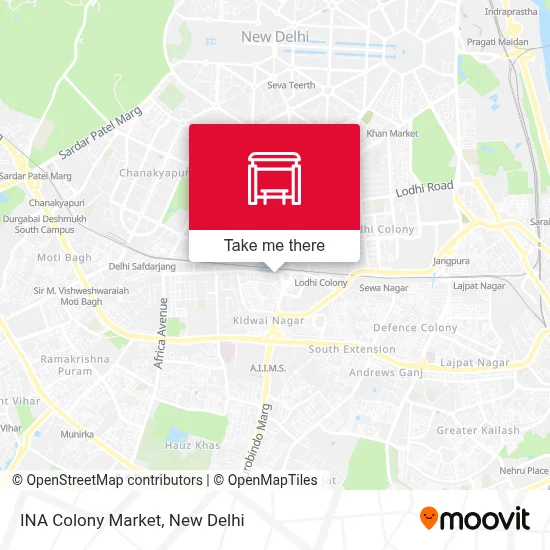INA Colony Market map