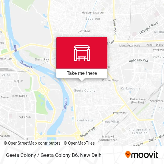 Geeta Colony / Geeta Colony B6 map