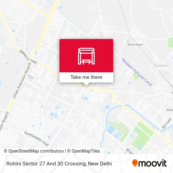 Rohini Sec 27 And 30 Crossing map