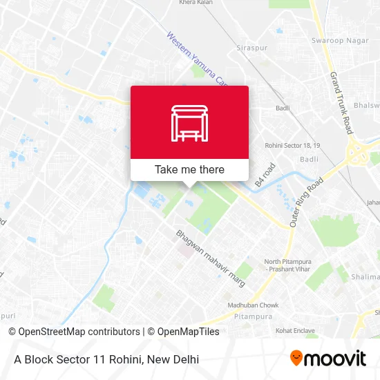 A Block Sec 11 Rohini map
