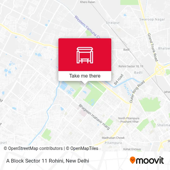 A Block Sec 11 Rohini map