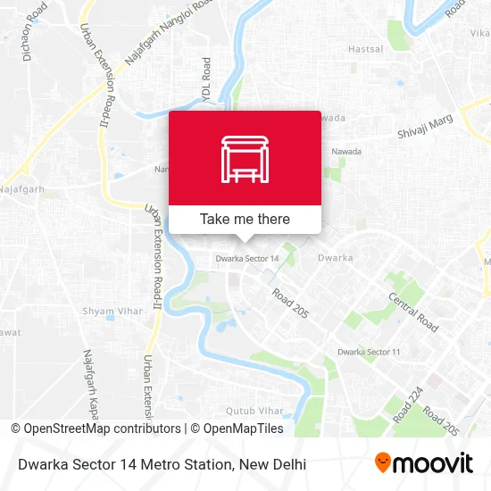 Dwarka Sec 14 Metro Station map