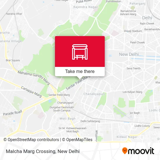 Malcha Marg Xing map