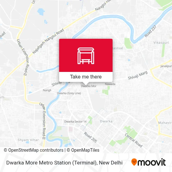 Dwarka More Metro Station (Terminal) map